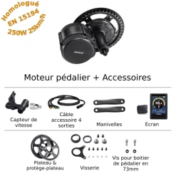 Bicycle Accessories Kit Moteur BBS 36V 250W CARGO